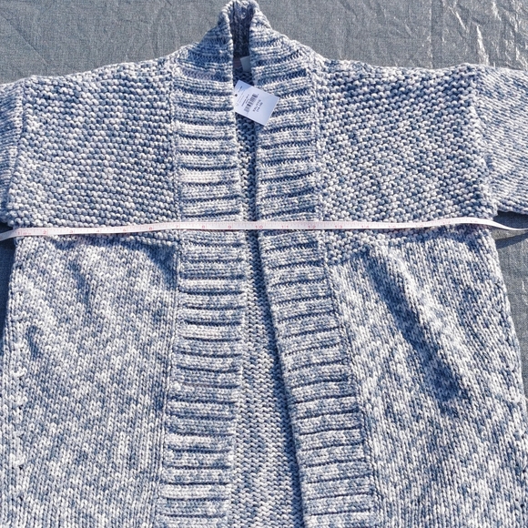 Gap Kids XXL 14 - 16 open cardigan cargi New NWT blue white pinkish tinge - Picture 11 of 15